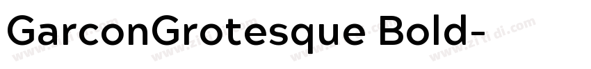 GarconGrotesque Bold字体转换